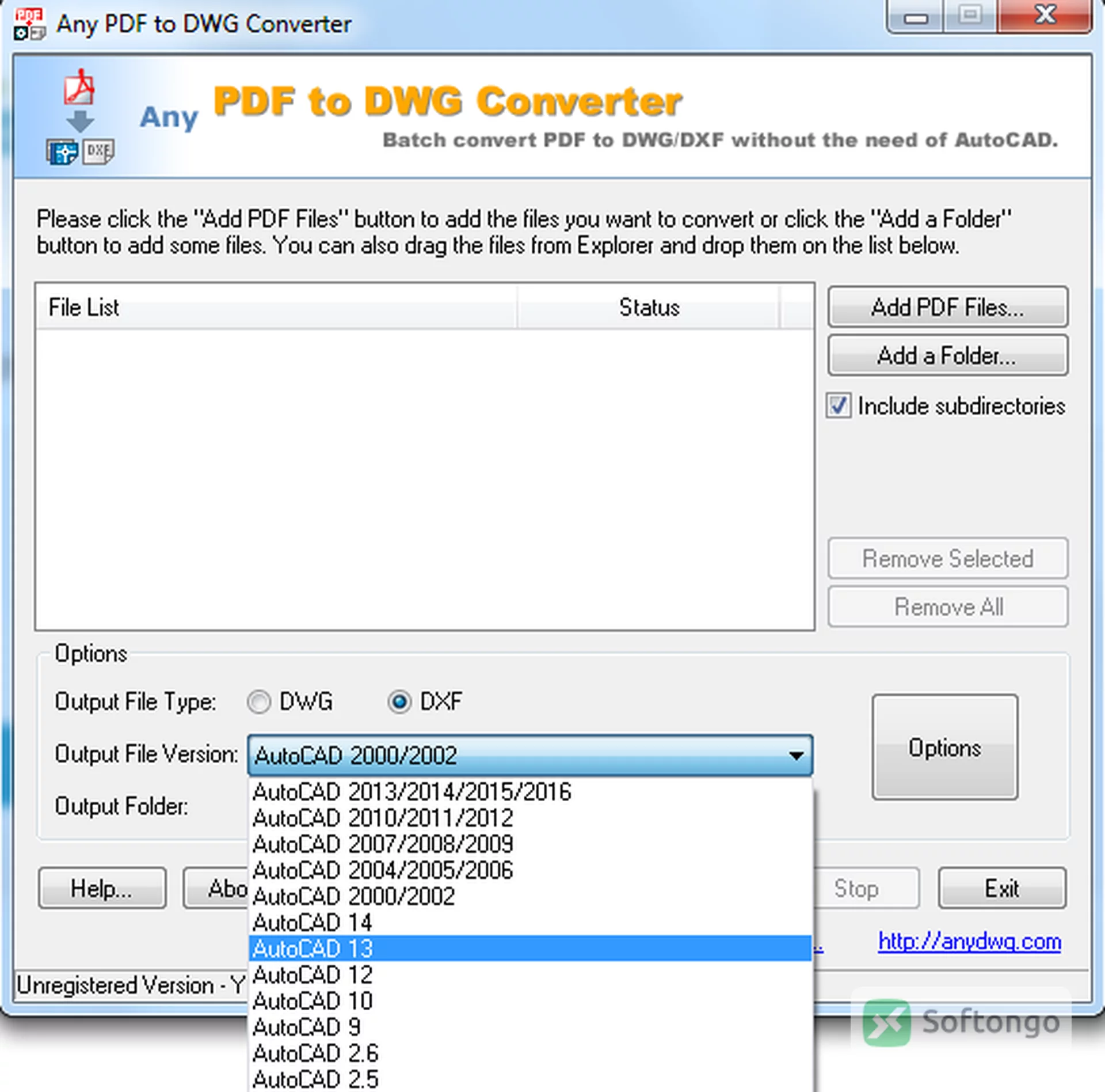 Any PDF to DWG Converter