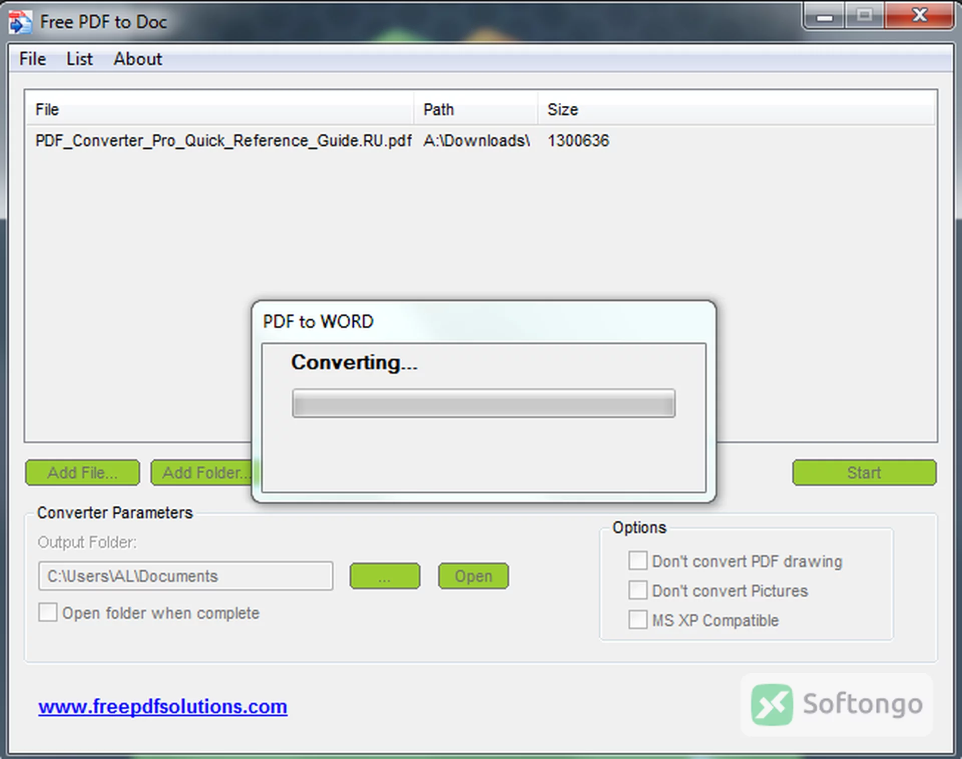 Free PDF to Doc Converter