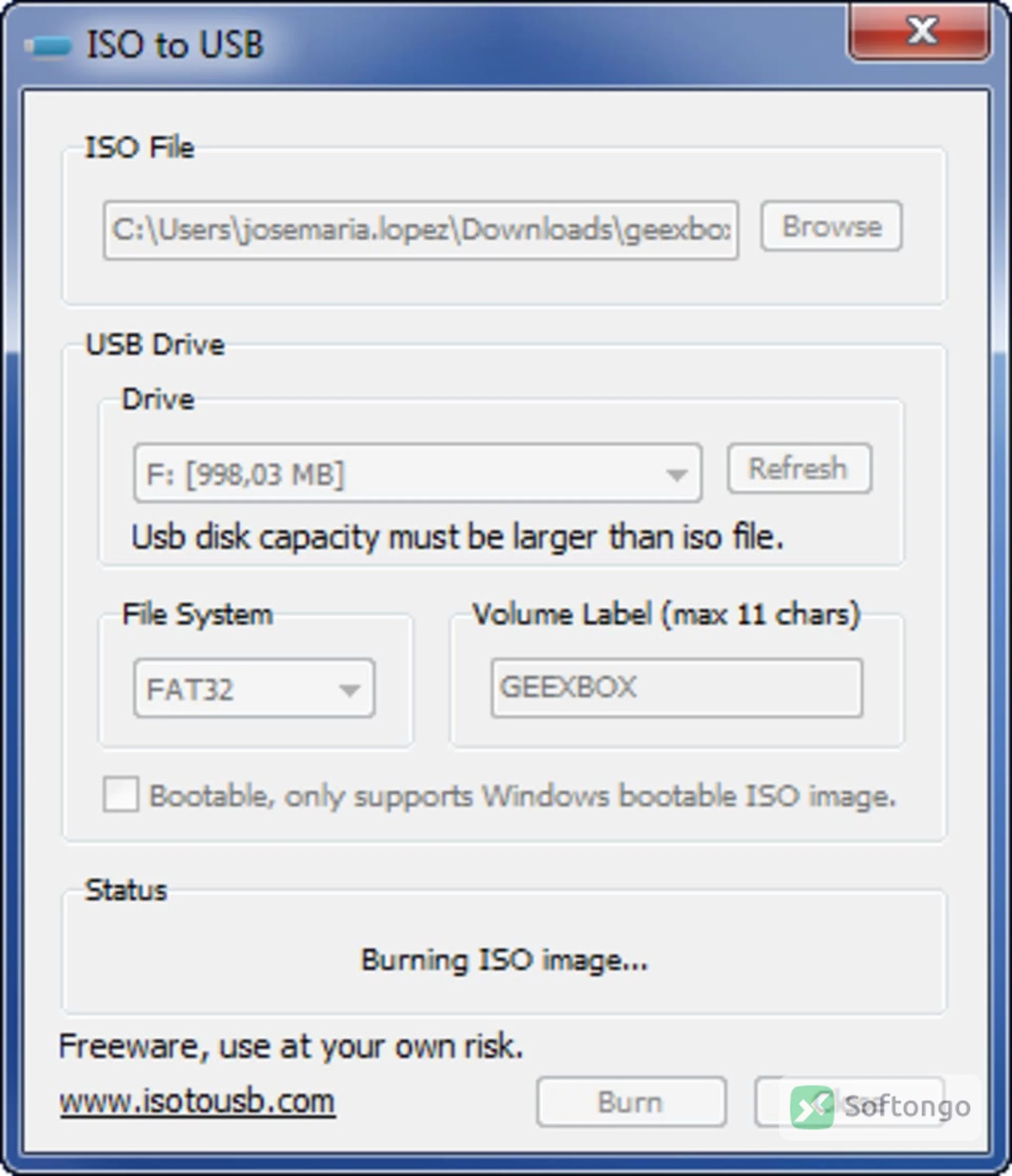 ISO to USB