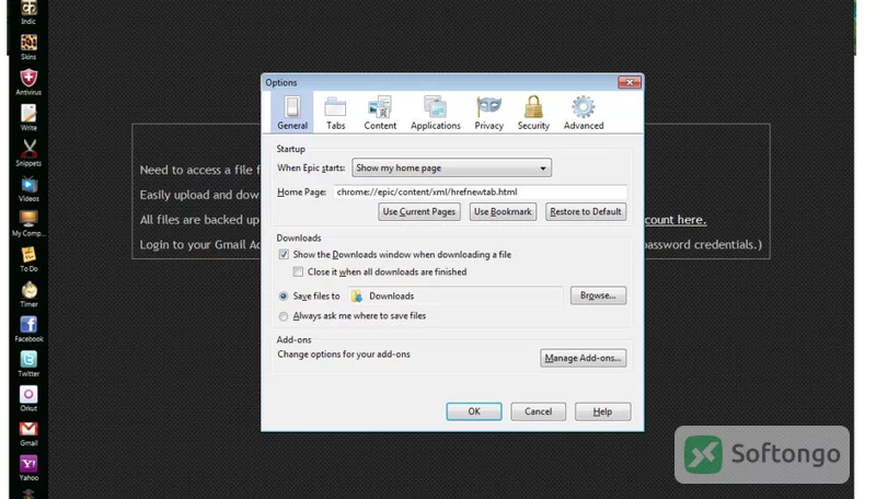 Epic Browser