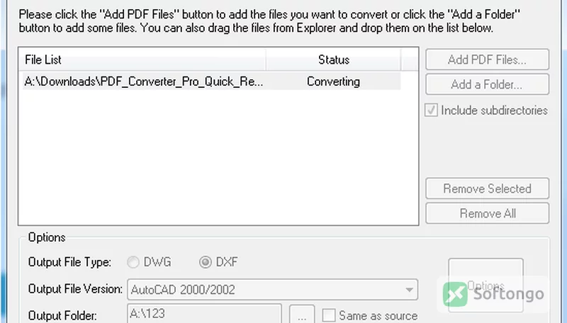 Any PDF to DWG Converter
