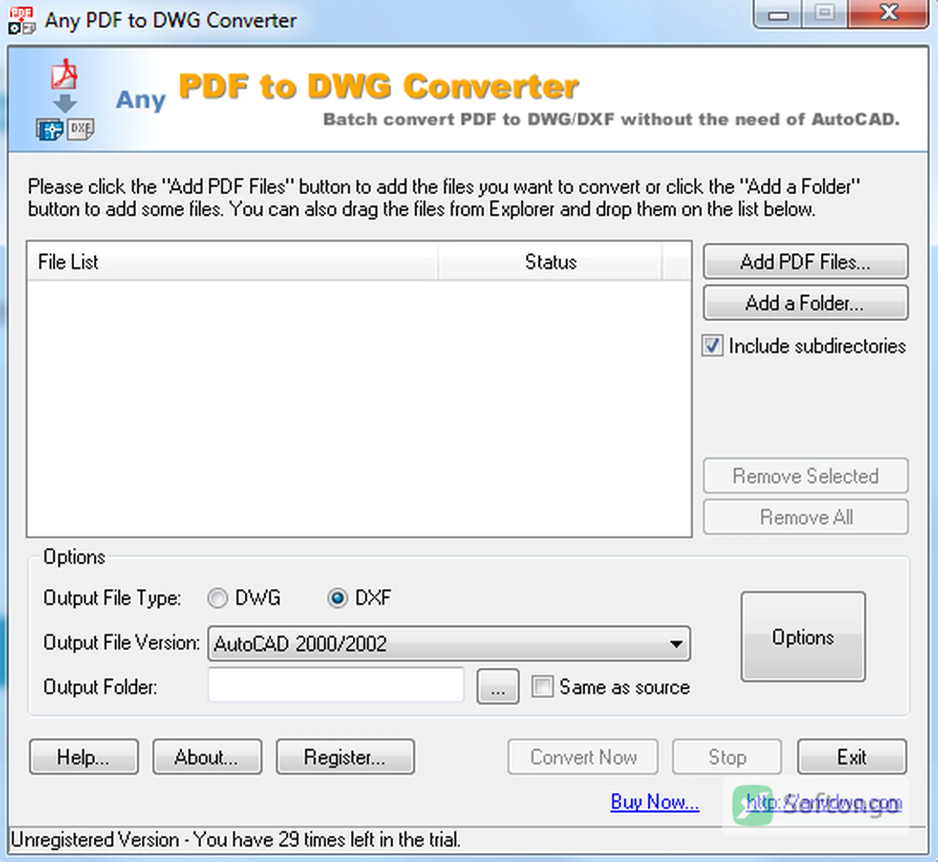 Any PDF to DWG Converter