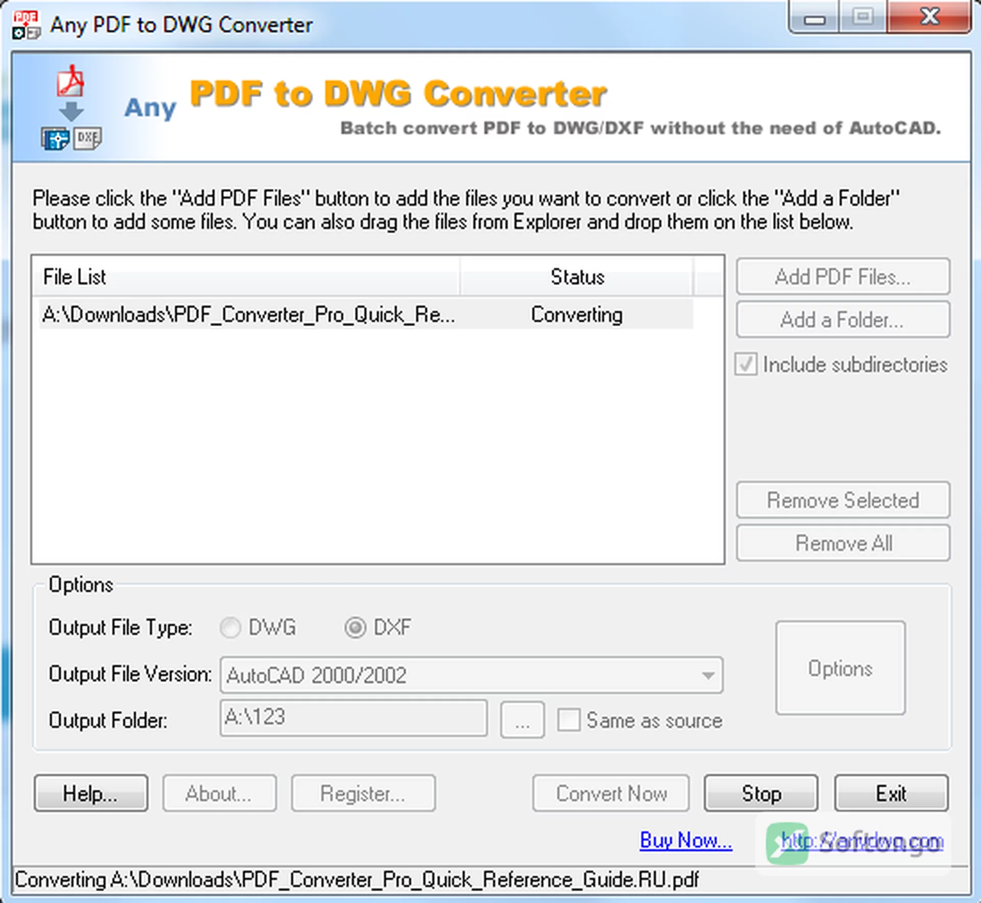Any PDF to DWG Converter