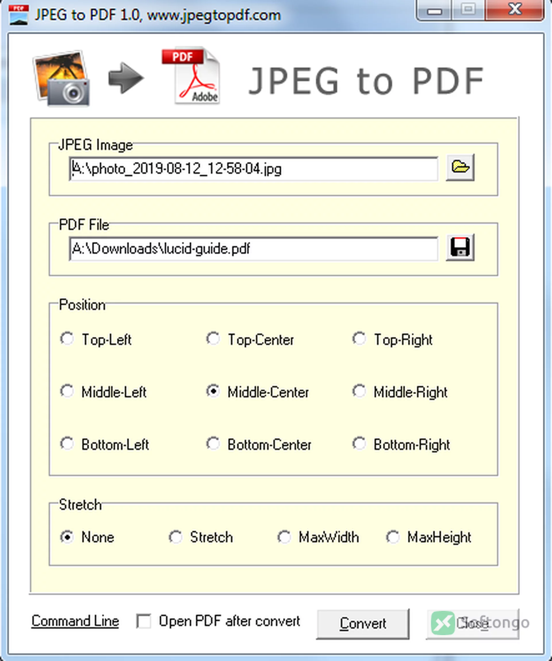 JPEG to PDF